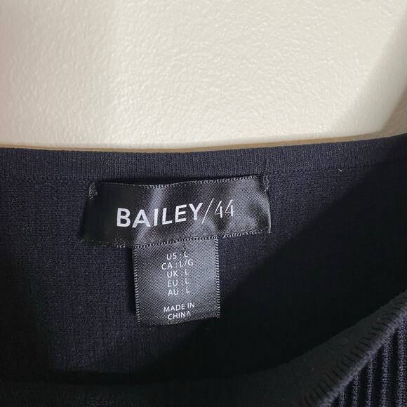 BAILEY/44 Black Ribbed Knit Square Neck Tank Top Size Large - Picture 4 of 7